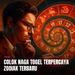 Ilustrasi colok naga togel dengan simbol zodiak